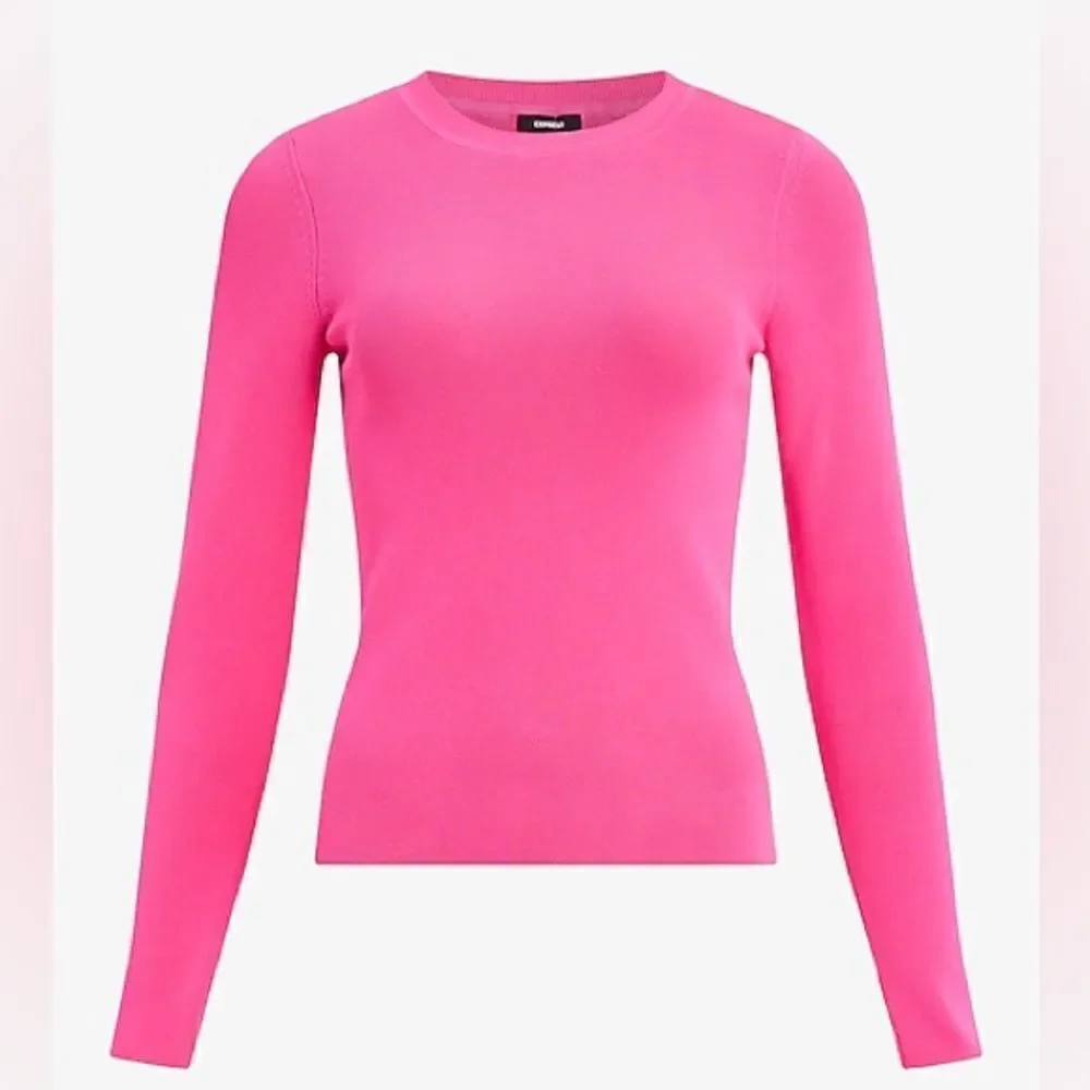 Express Silky Soft Fitted Crew Neck Sweater Berry XL NWT IN PACKAGE